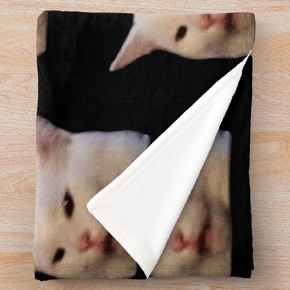 Smudge the cat on a table, funny cat memes design