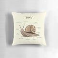 Soft, plush pillow featuring a detailed illustration of a snail's anatomy