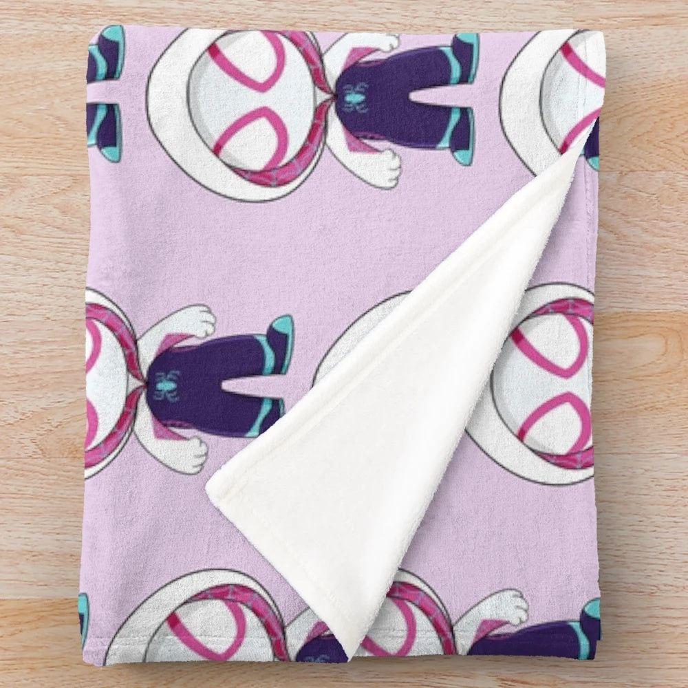 Cute cartoon spider ghost plush blanket