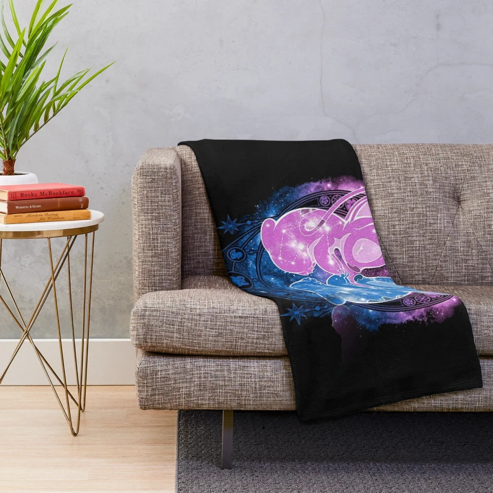 Soft and cuddly plush blanket featuring the beloved character Stitch from Lilo and Stitch