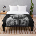 Cute Valais Blacknose Sheep Portrait Plush Blanket
