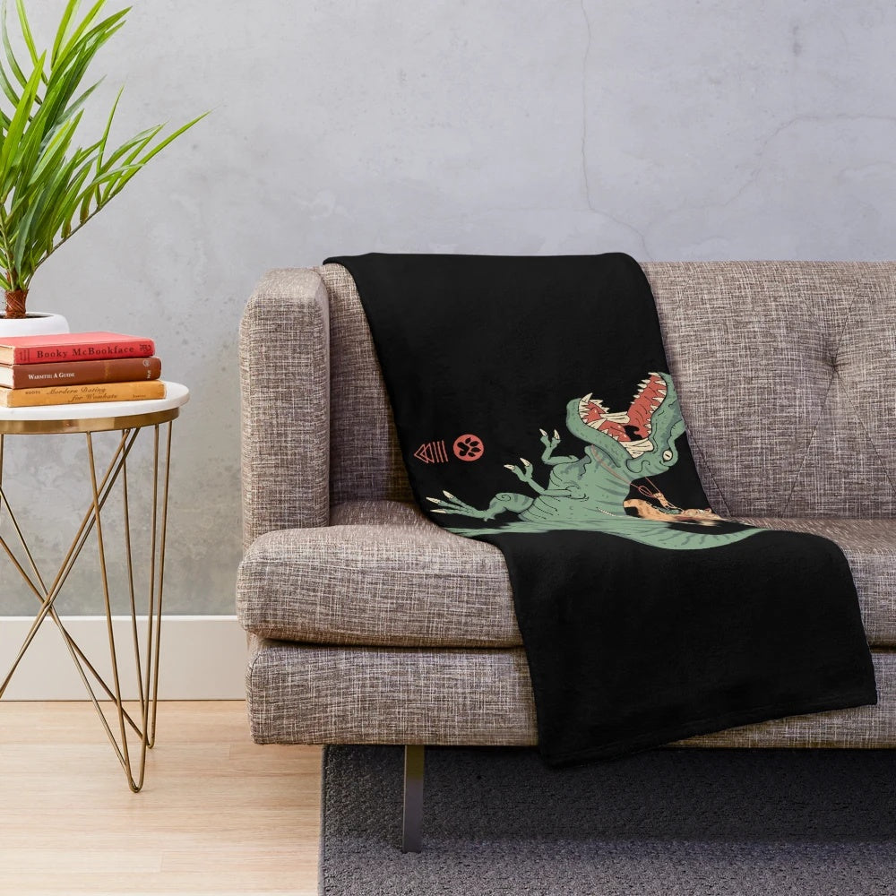 Cozy T-Rex Plush Blanket for Cat Owners and Anime Enthusiasts