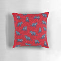Cozy Tasmanian Devil throw pillow featuring a cute, colorful pattern of the iconic Australian marsupial