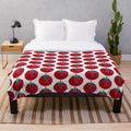 Tomato plush blanket with a cute smiling design