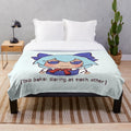 Cozy Touhou-themed plush blanket with cute anime design