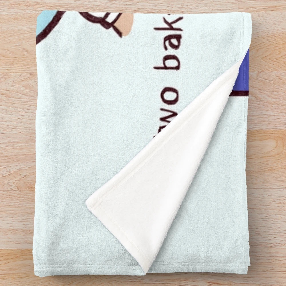 Cozy Touhou-themed plush blanket with cute anime design