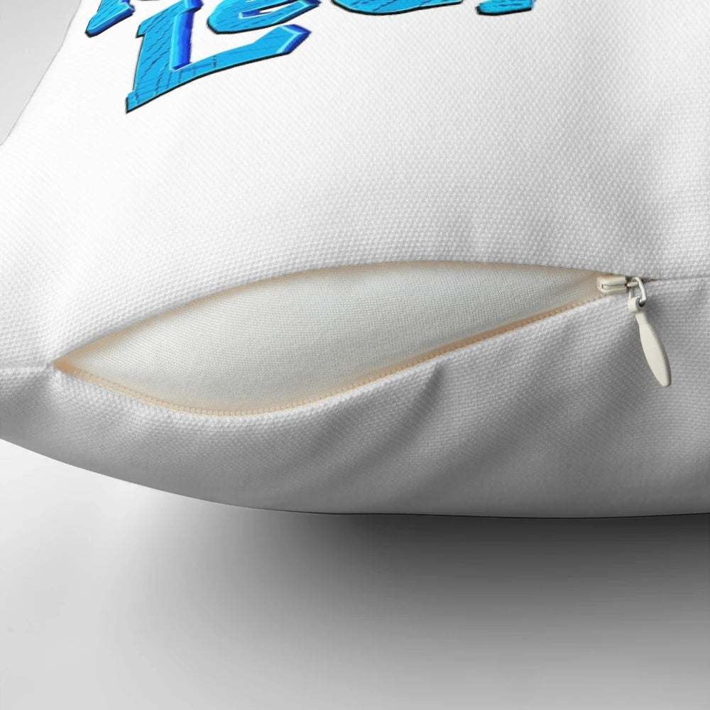 Soft, plush pillow featuring cute and funny Tumble Leaf cartoon characters in blue, perfect for kids' bedrooms, nurseries, and playtime.
