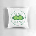 Two green peas in a pod decorative throw pillow, perfect for a cozy, whimsical home decor