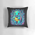 A plush pillow featuring a variety of adorable water and grass type Pokemon characters