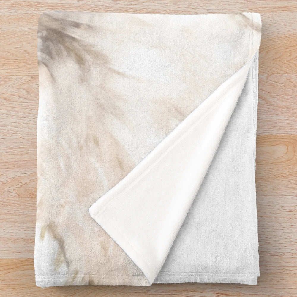Watercolor illustration of a llama chewing bubble gum on a plush blanket