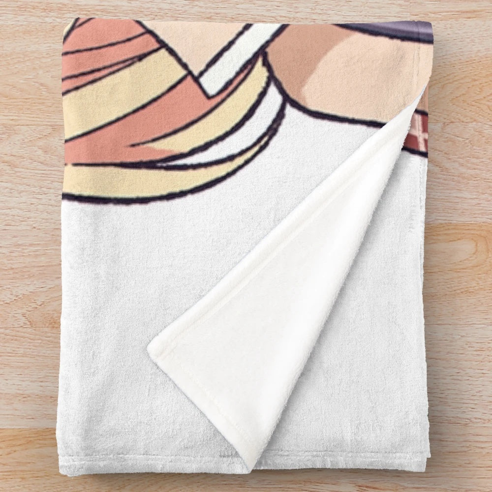 Watson Amelia Chibi Plush Blanket with Cute Anime Design