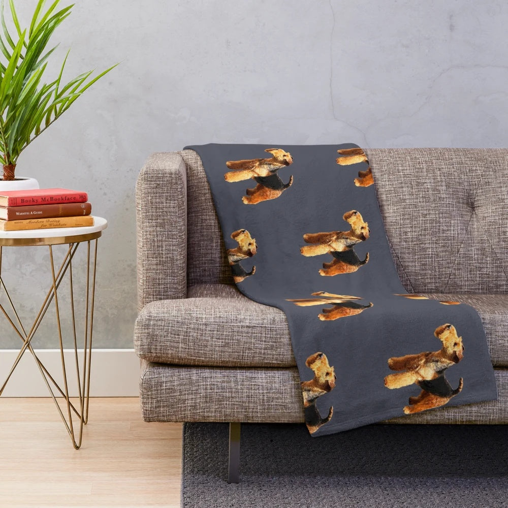 Cozy Welsh Terrier Plush Blanket