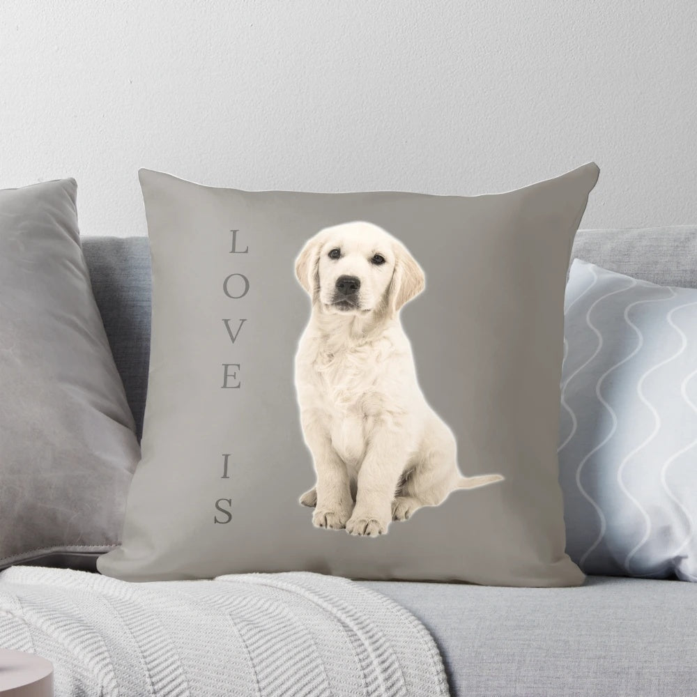 Soft and cuddly white labrador retriever puppy pillow, great gift for dog lovers