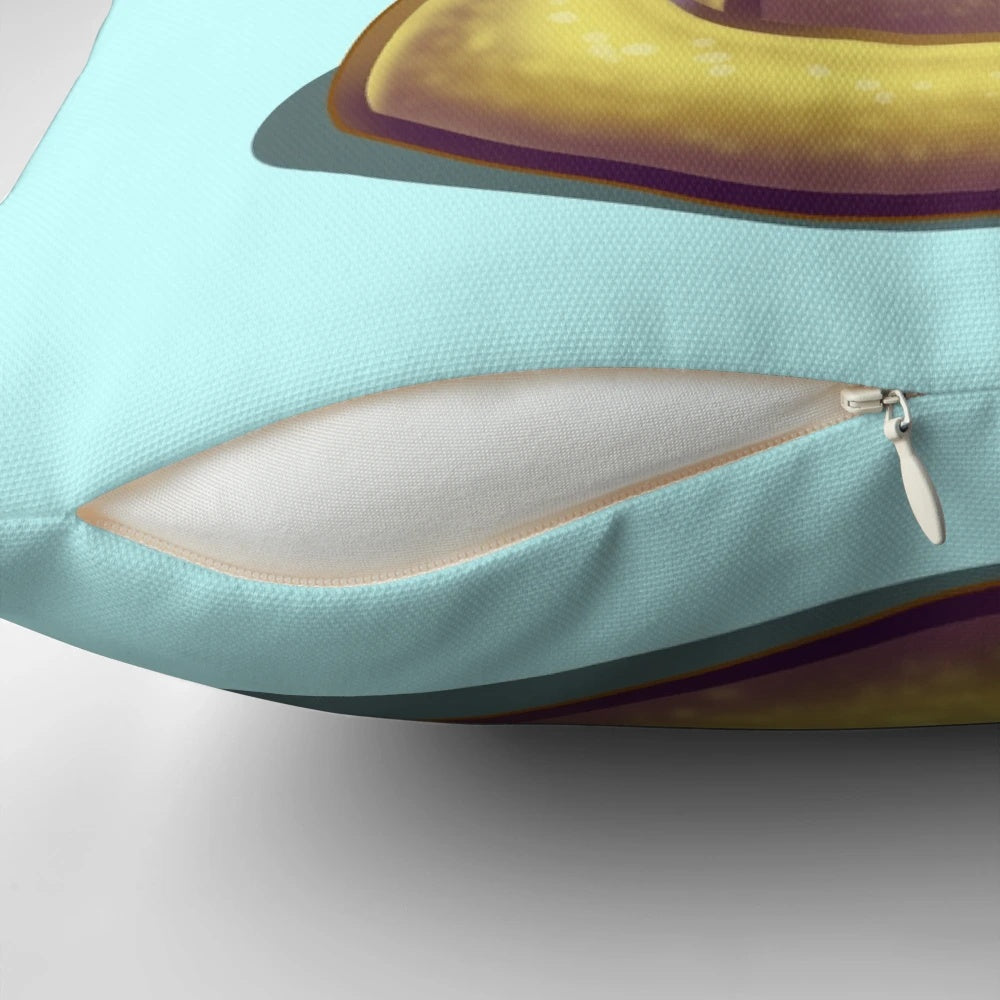 Soft, cuddly plush pillow in the shape of a cute whooping snake