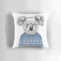 Soft and cuddly winter koala plush pillow with festive holiday design