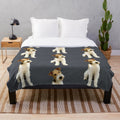 Cozy wire fox terrier plush blanket for dog lovers