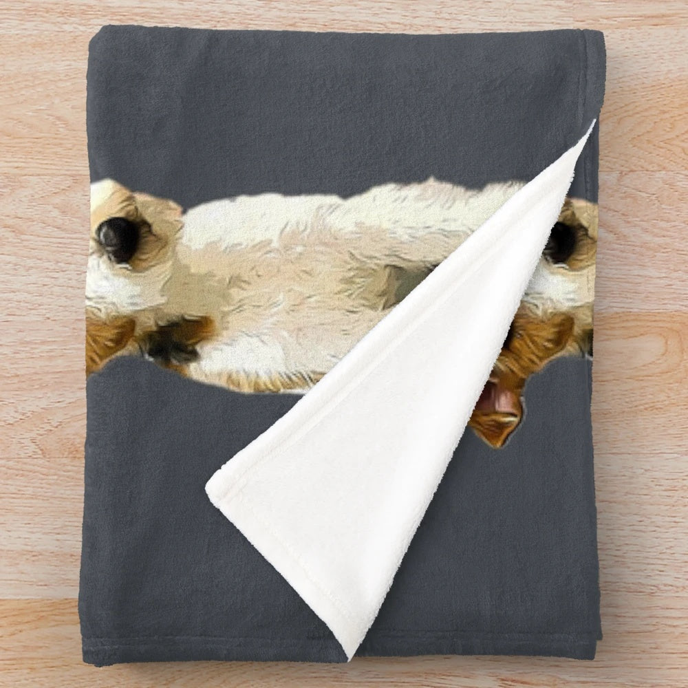 Cozy wire fox terrier plush blanket for dog lovers