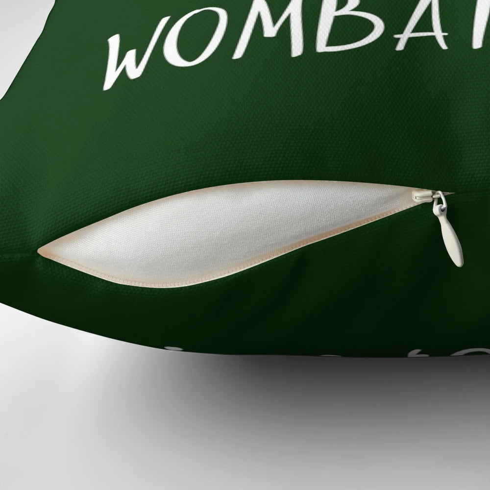 Soft, plush pillow featuring a cute, cartoon-style wombat design.