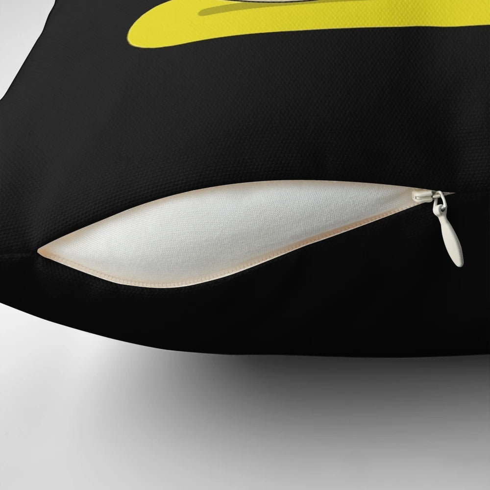 A soft, plush pillow featuring a cartoon image of Belgian professional cyclist Wout van Aert.