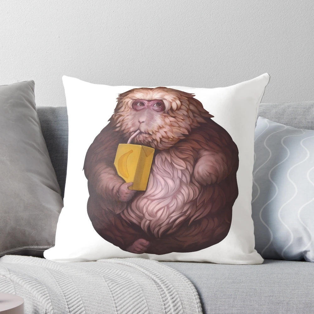 Soft and cuddly xing xing monkey plush pillow