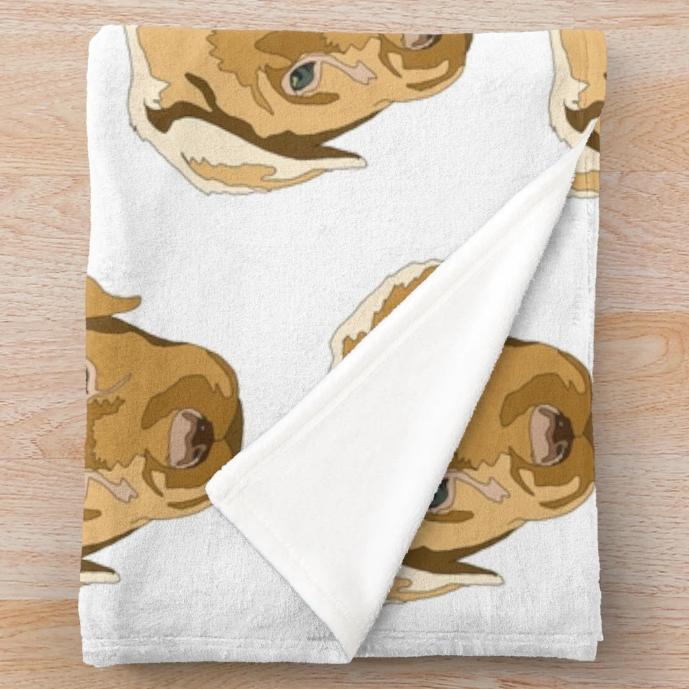 Soft and cuddly yellow lab puppy plush blanket