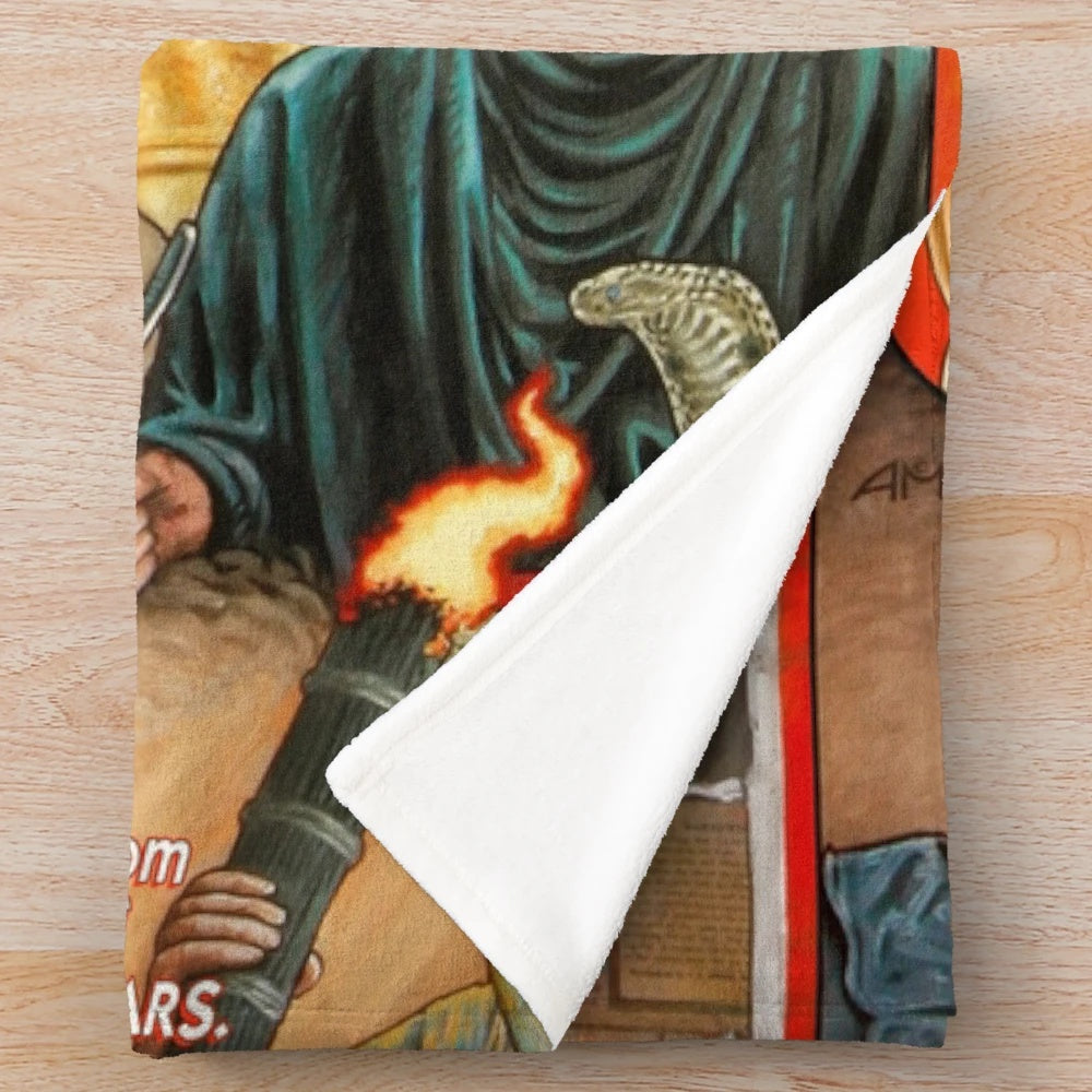 Raiders of the Lost Ark themed plush blanket