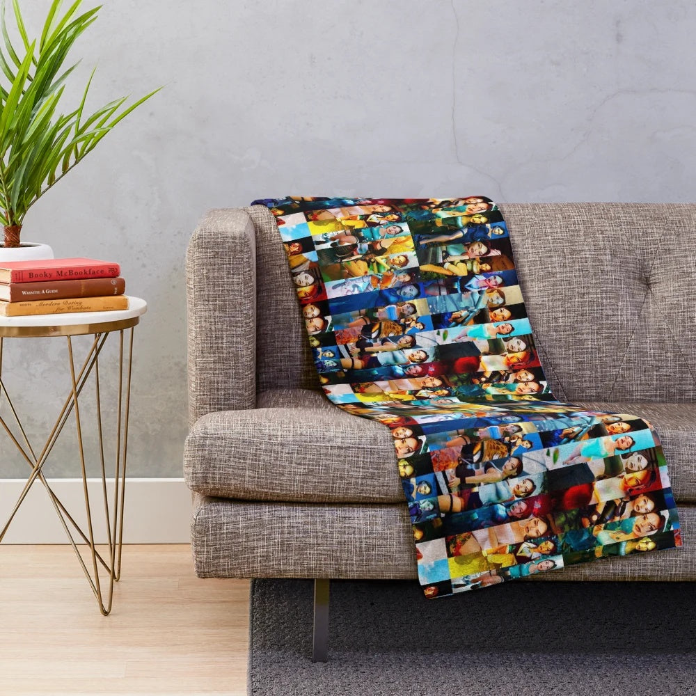 Lara Croft inspired plush blanket with adventure and exploration theme