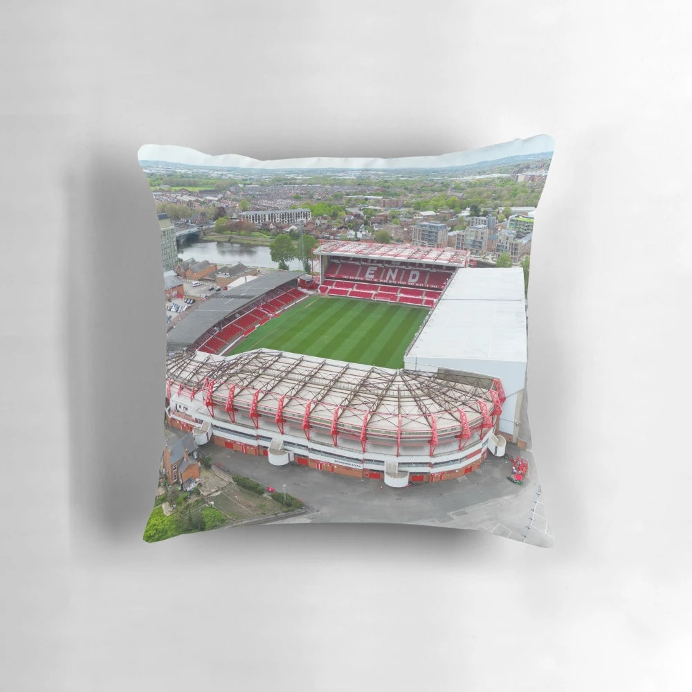 Aerial photography of The City Ground, home stadium of Nottingham Forest Football Club