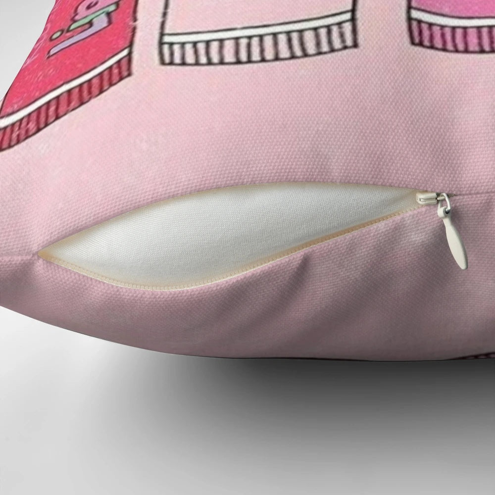 Aesthetic pink lip balm Pillow with Smackers branding and 2000s girl vibes