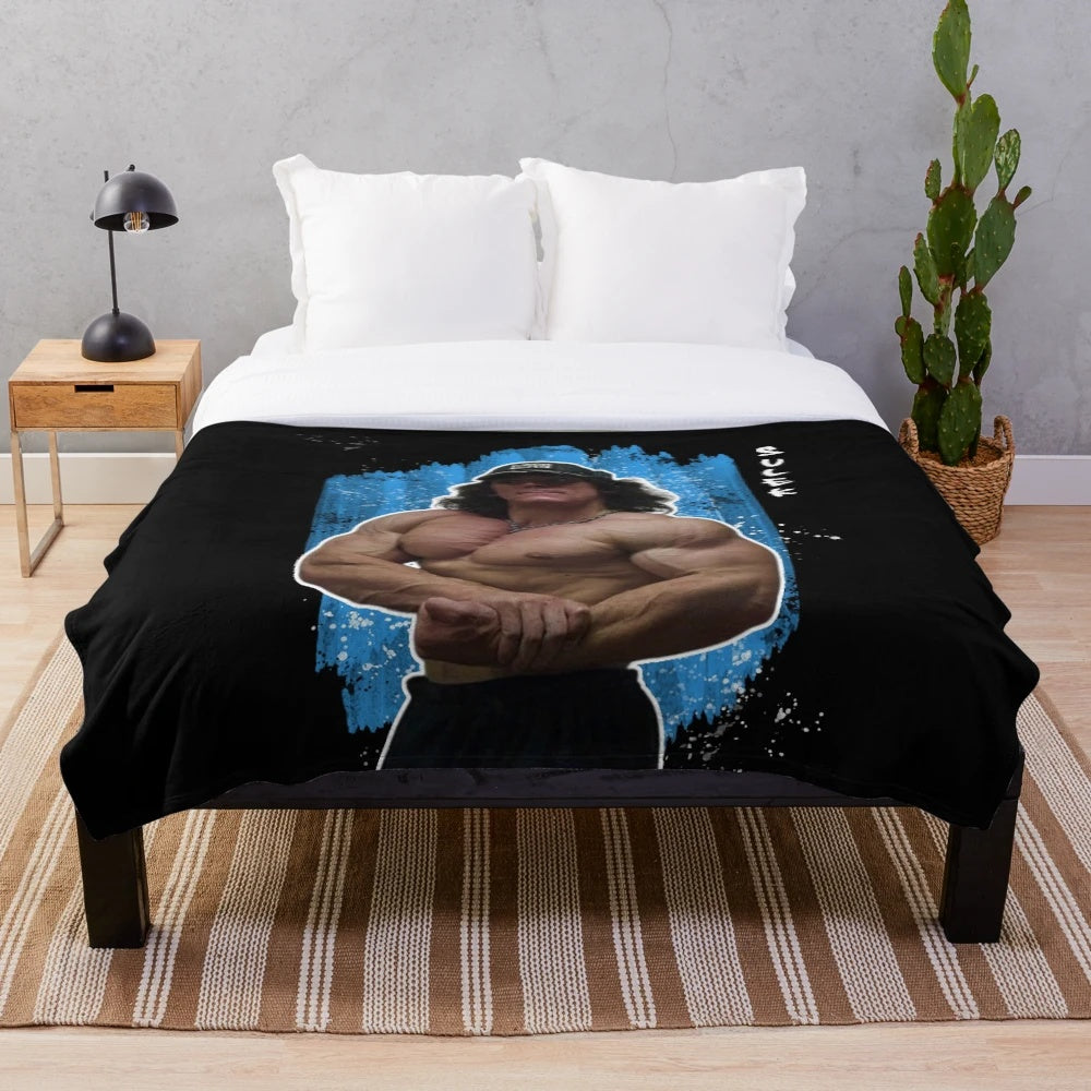 Cozy plush blanket with Sam Sulek's aesthetic motivation design