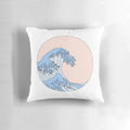 Aesthetic wave-patterned decorative pillow with a cool, grunge-inspired design