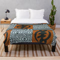 Ghanaian Gye Nyame African print plush blanket