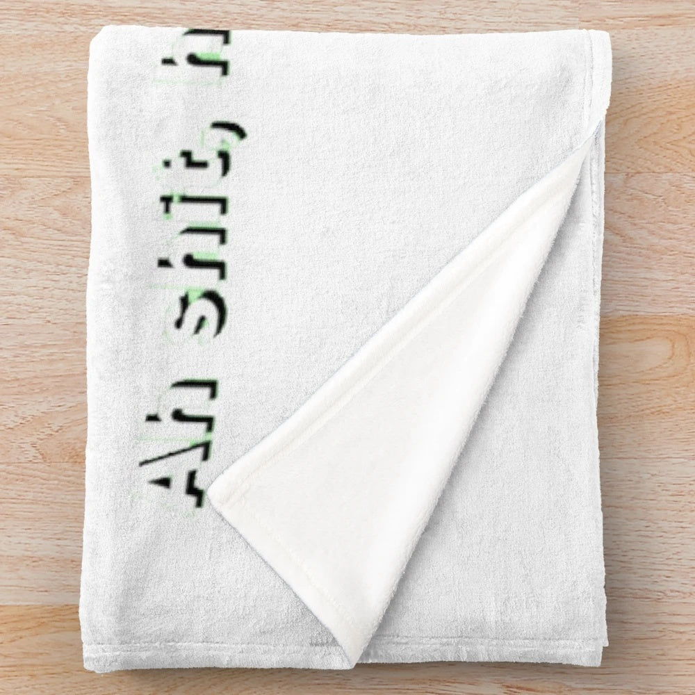 Ah Shit, Here We Go Again" meme-inspired plush blanket