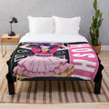 Ai Hoshino inspired anime plush blanket featuring characters from the anime Oshi No Ko
