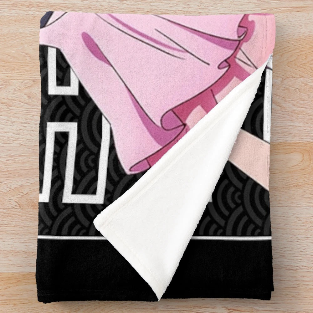 Ai Hoshino inspired anime plush blanket featuring characters from the anime Oshi No Ko