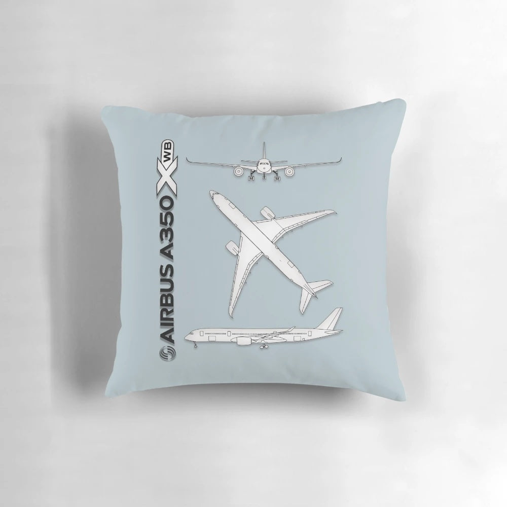 Airbus A350 XWB airliner pillow for aviation enthusiasts