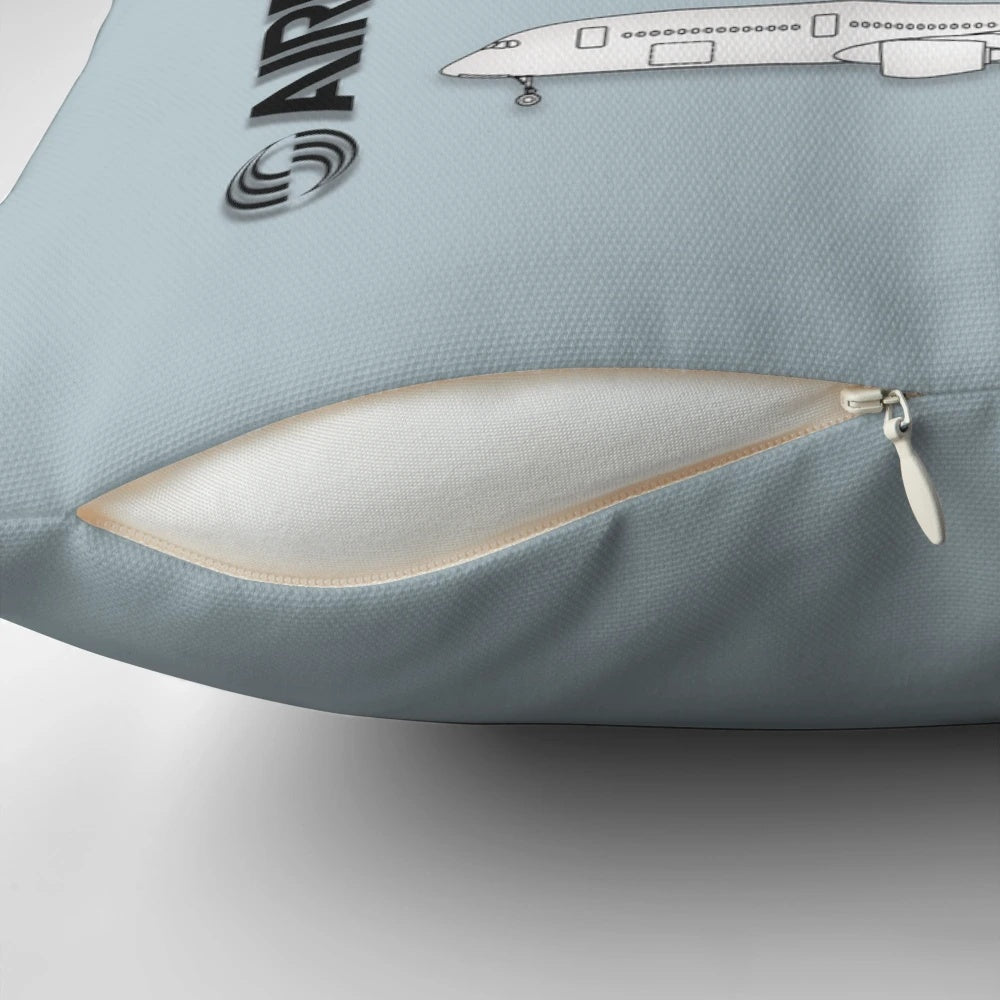 Airbus A350 XWB airliner pillow for aviation enthusiasts