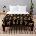Airedale Terrier Plush Blanket featuring a watercolor-style dog art design