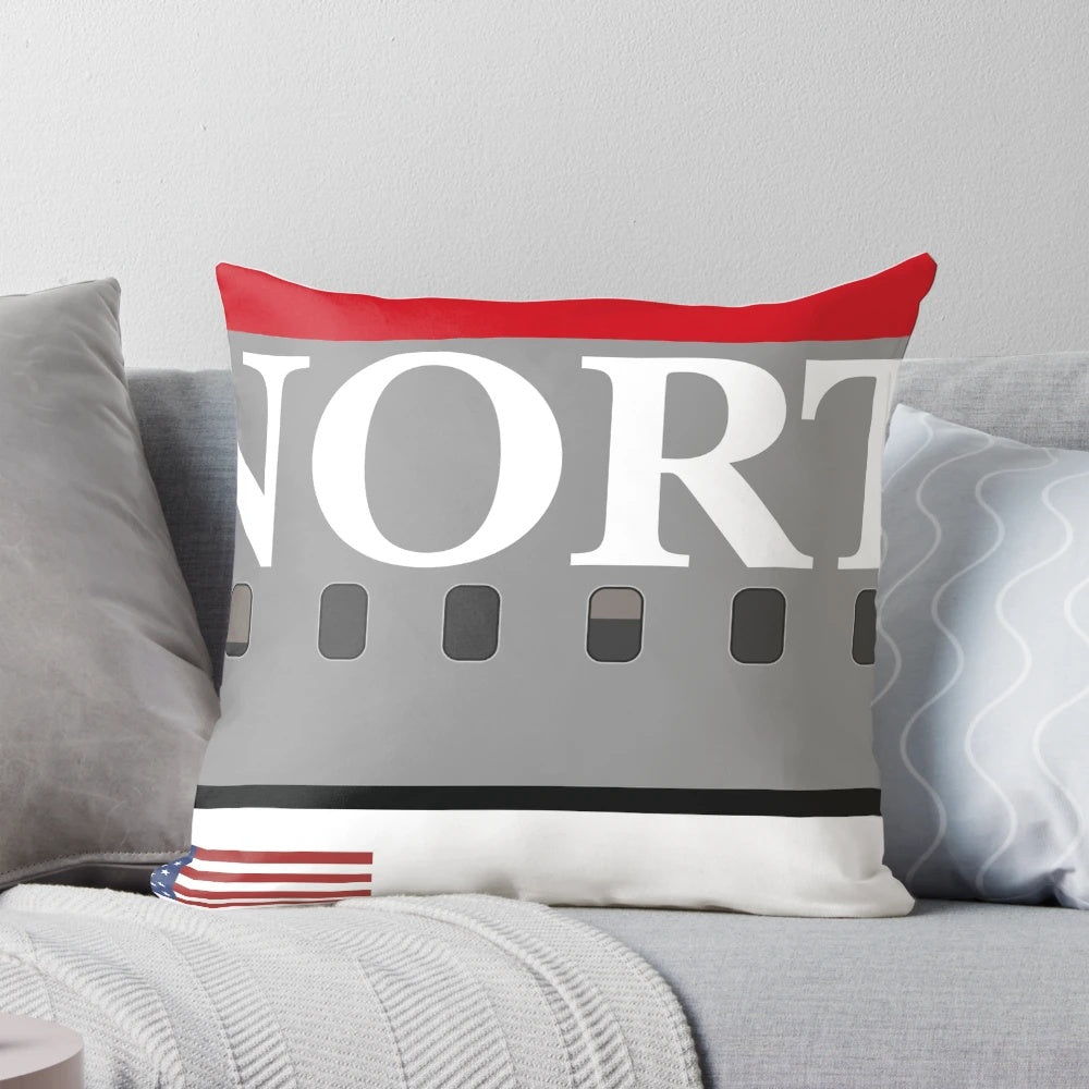 Comfortable airline-themed pillow with Northwest Airlines branding