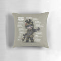 Airsoft Anatomy Pillow featuring military-inspired design and graphics