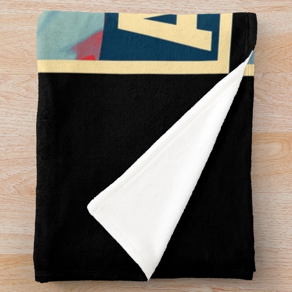 Akaza-inspired plush blanket featuring the Demon Slayer anime character