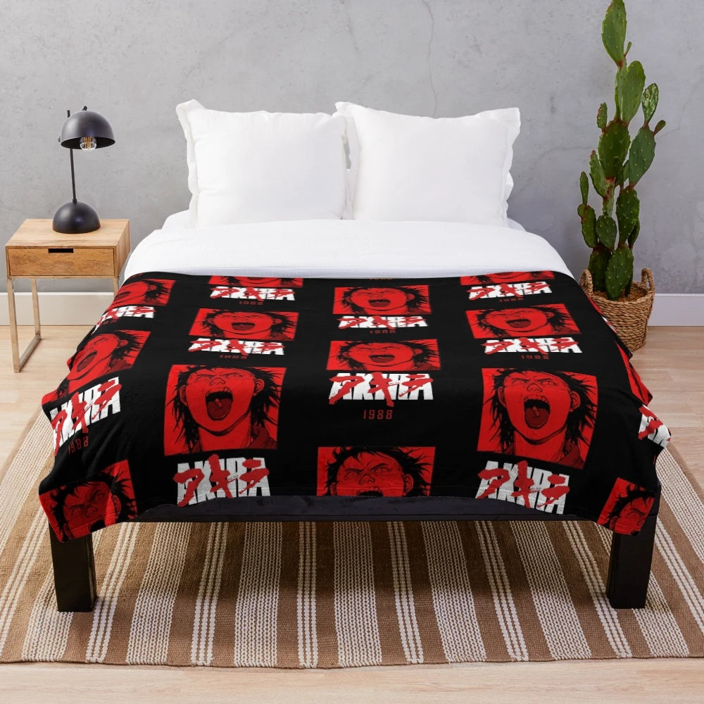 Akira Tetsuo 1988 classic red plush blanket