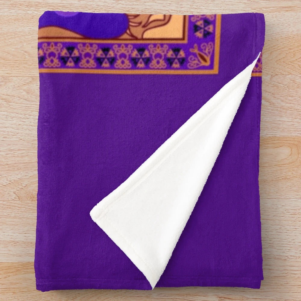 Aladdin inspired magic carpet plush blanket