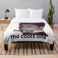 Alain Delon pop art plush blanket featuring the iconic French actor in black and white