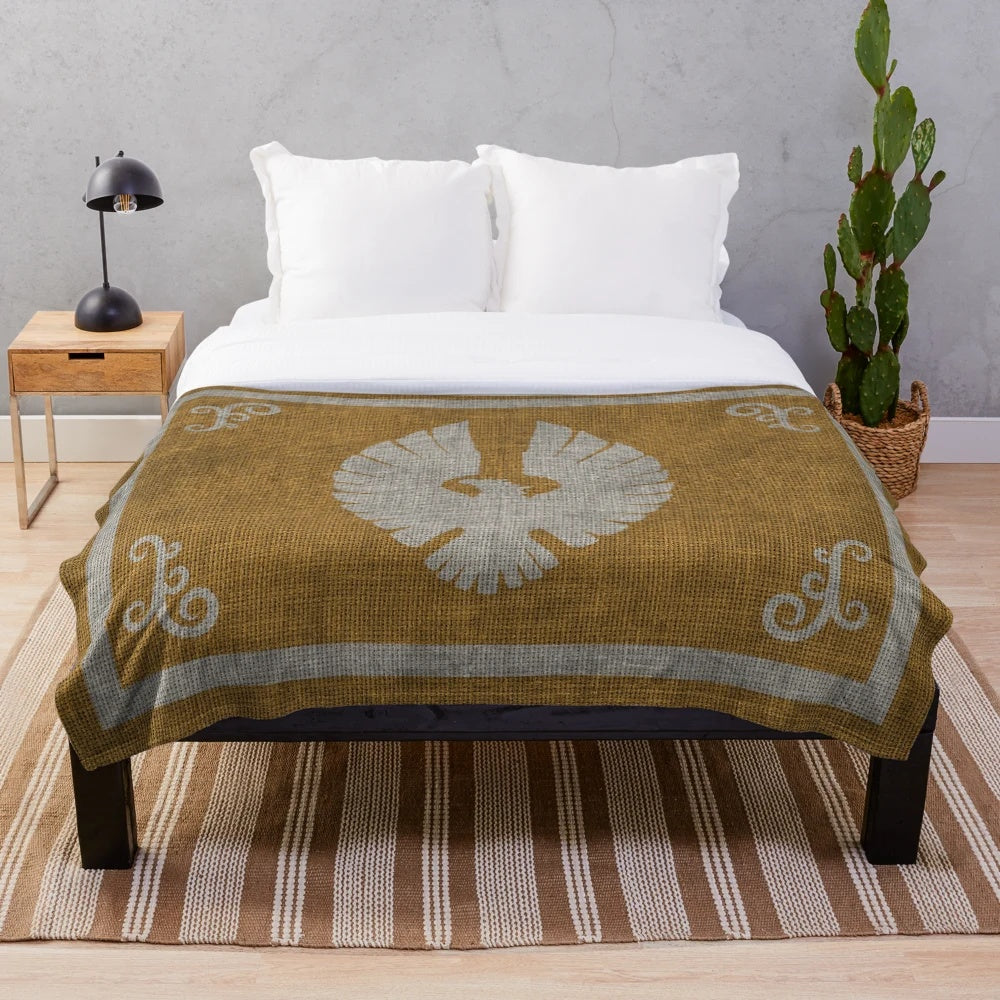 Aldmeri Dominion inspired plush blanket featuring the flag of the Aldmeri Dominion from the Elder Scrolls video game series