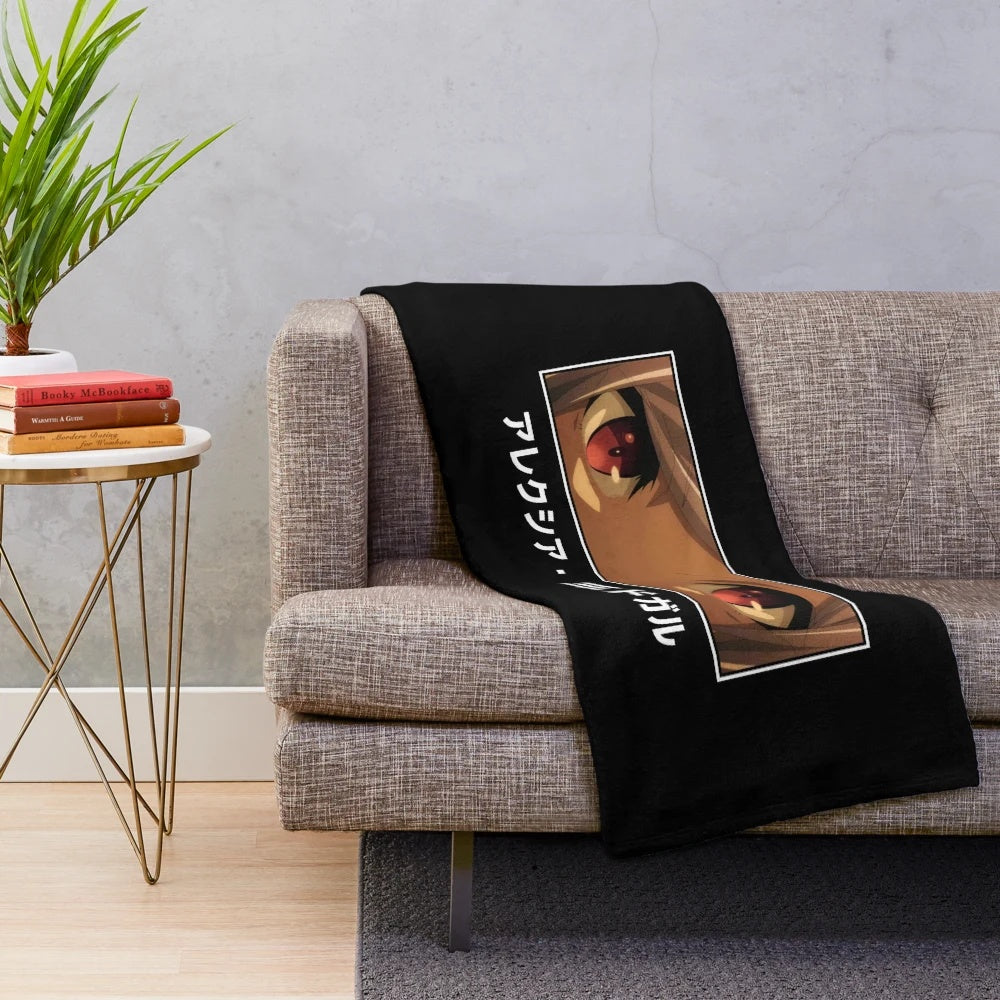 Alexia inspired plush blanket featuring characters from the anime "The Eminence in Shadow