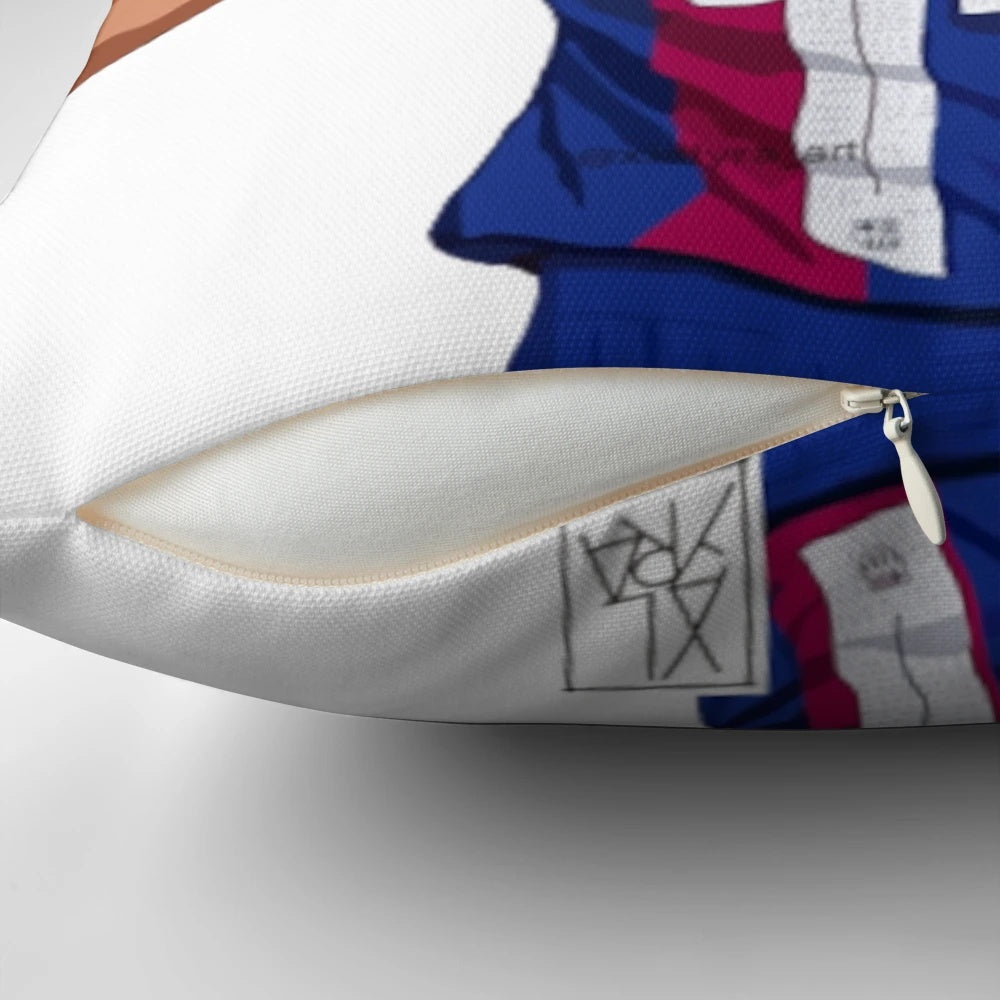 Alexia Putellas, the star player of Barcelona Women's Football team, featured on a high-quality pillow.