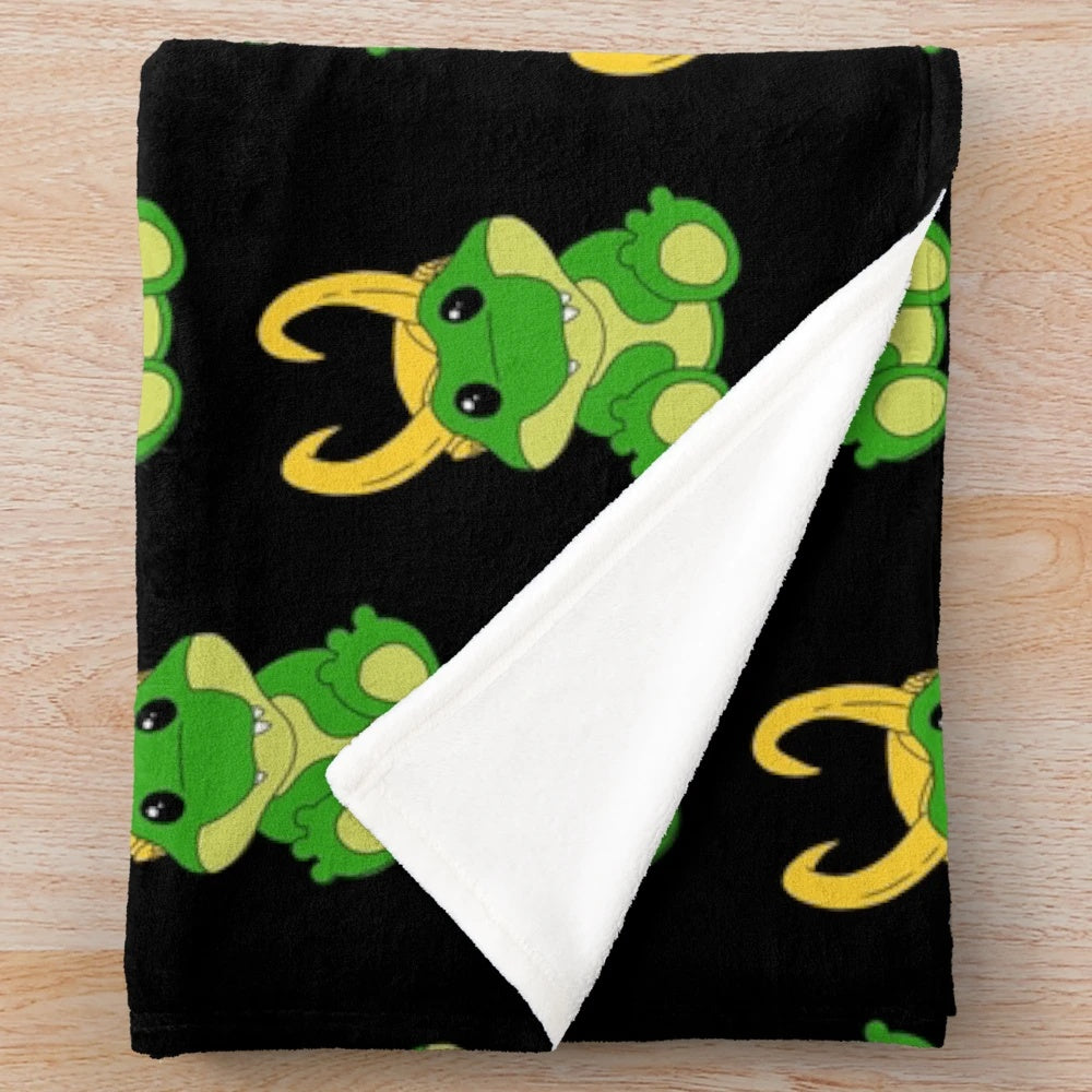 Alligator Loki Chibi Plush Blanket