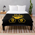 Alpha 1906 Inspired Plush Blanket with African Hand Sign and Crown Design
