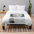 Alternative Adele Poster Plush Blanket with Vintage Aesthetic